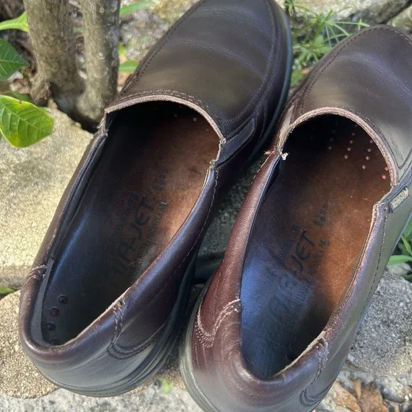 Mephisto Travels Air JetBrown / Black Leather DrivingLoafers ShoesUS 11
